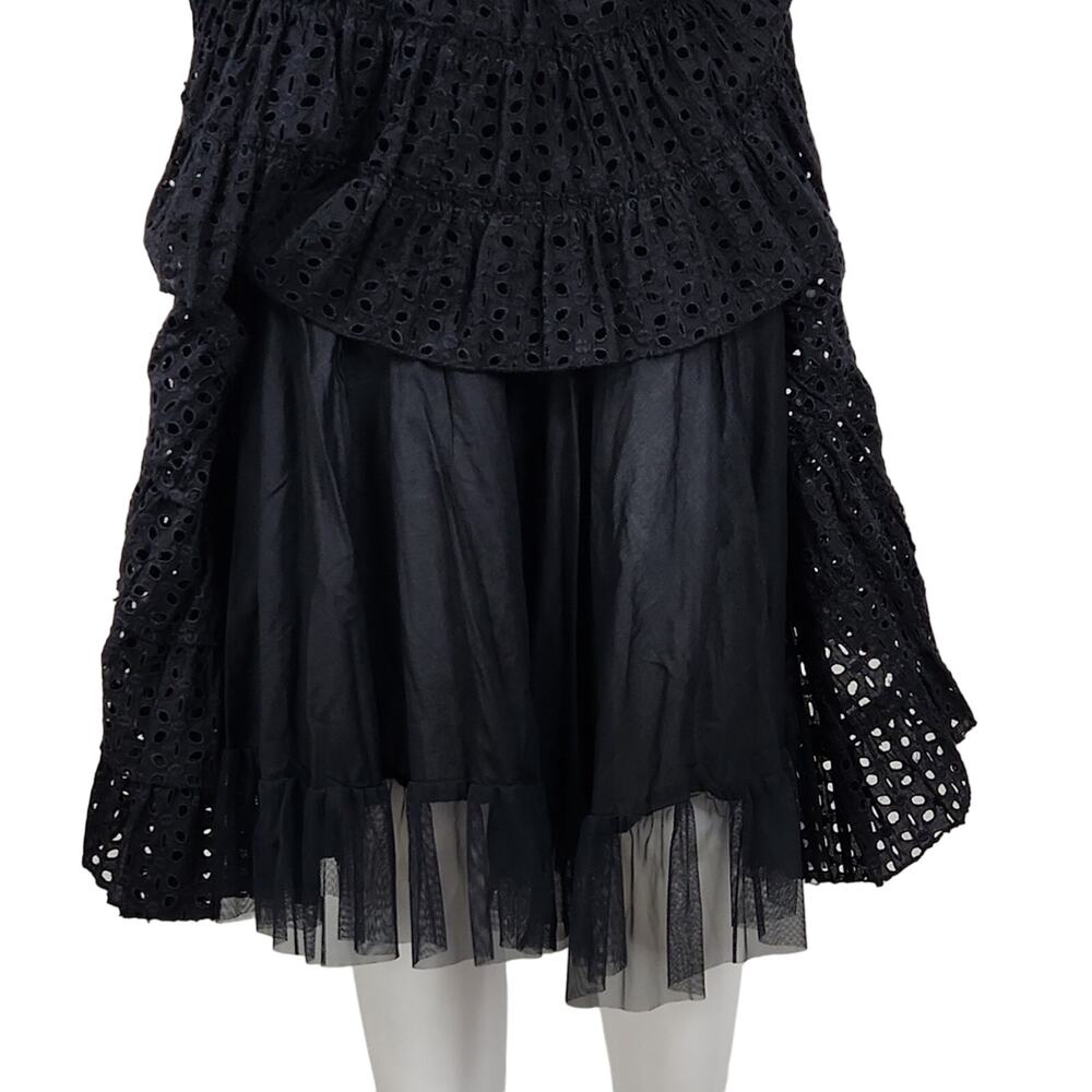 Aqua "Dimri" Eyelet Cotton Skirt Size Small - Picture 5 of 8